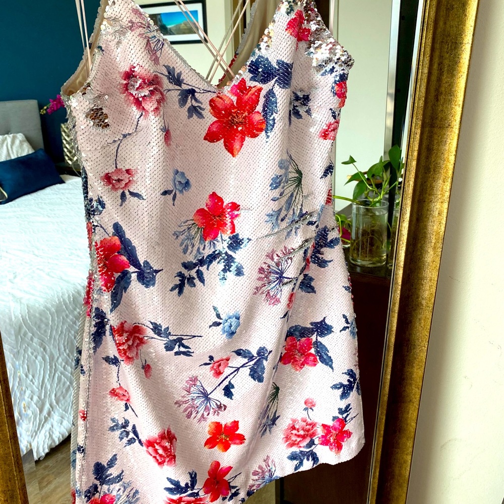 Endless Rose Floral Sequin Mini Dress (ViciDolls)